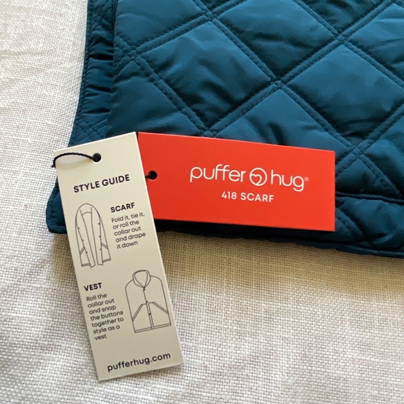 NEW Puffer Hug 418 Blue Scarf Vest Unisex NWT - Picture 6 of 13
